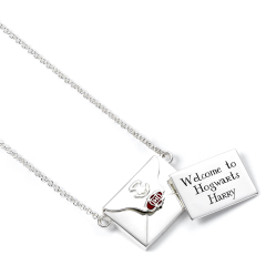 Harry Potter Sterling Silver Acceptance Letter Necklace in Opening Envelope - NNP0017