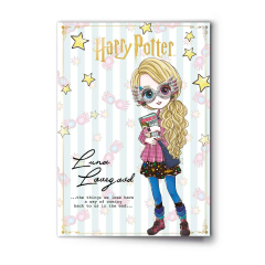 Luna Lovegood Character Greetings Card with Pin badge
